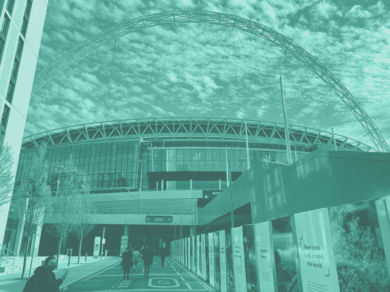 wembley arches turquoise